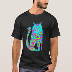 Art Abstract Cat T-Shirt