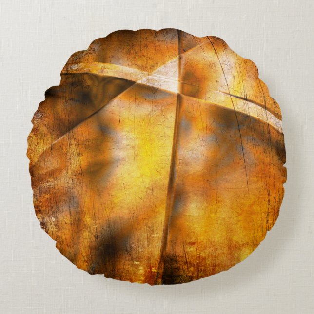 art abstract colourful background round pillow (Front)