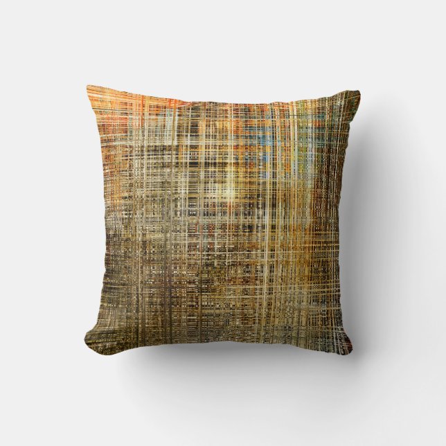 Art abstract colourful geometric intersection back throw pillow (Front)