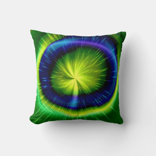 Art Abstract colourful spiral 8 Throw Pillow (Front)