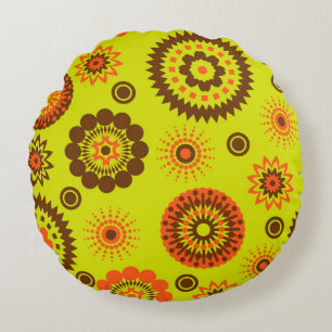 art abstract colourful watercolor paper background round pillow