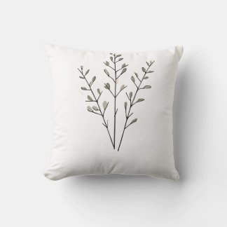 Art Abstract Earthy Branch Throw Pillow