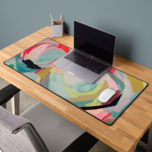 Art Abstract Fluro Acrylic Painting   Desk Mat