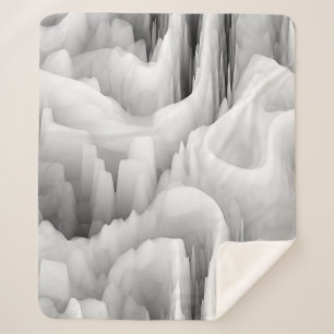art abstract fractal wave blurred monochrome backg sherpa blanket