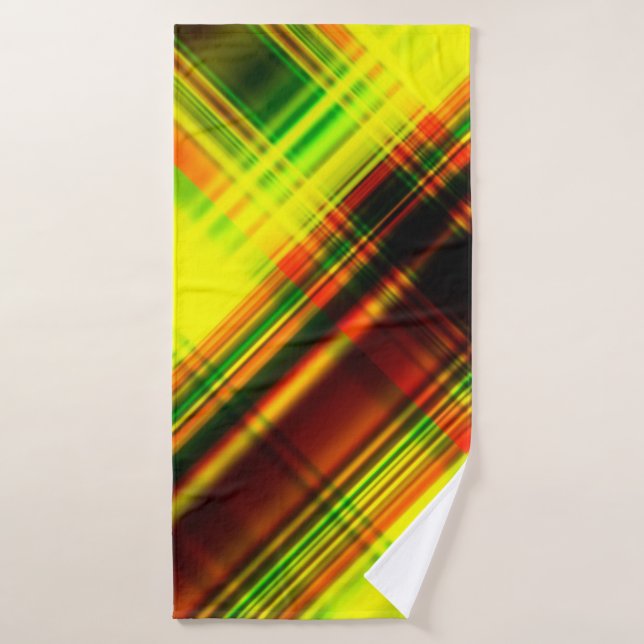 art abstract geometric diagonal pattern background bath towel (Bath Towel)