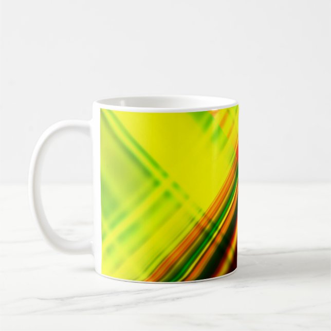 art abstract geometric diagonal pattern background coffee mug (Left)