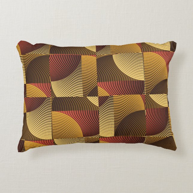 Art Abstract Geometric Textured Background Accent Pillow (Front)