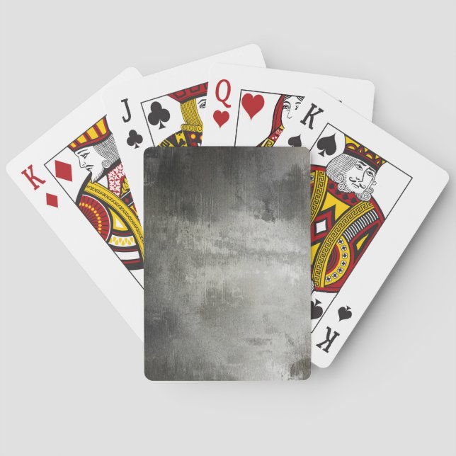 art abstract grunge black and white textured playing cards (Back)