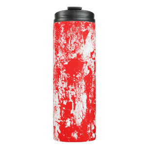 Art abstract grunge illustration ink brush effect  thermal tumbler