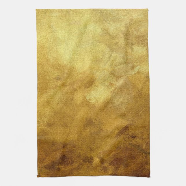 art abstract painted background in golden colour kitchen towel (Vertical)