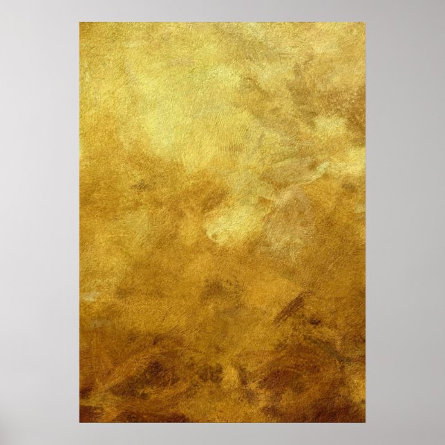 art abstract painted background in golden colour poster (Front)