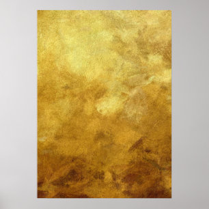 art abstract painted background in golden colour poster
