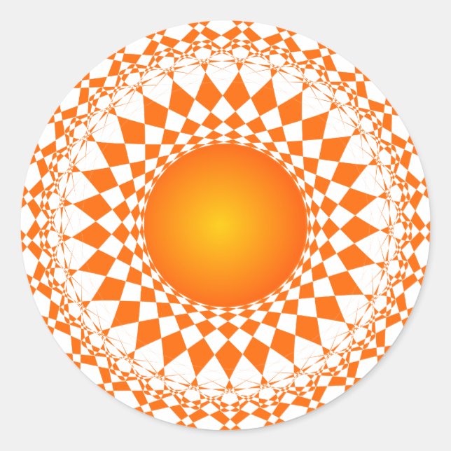 art abstract  repeat pattern  design classic round sticker (Front)