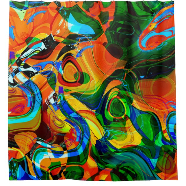 art abstract vibrant colourful background, seamles (Front)