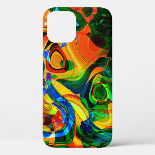 art abstract vibrant colourful background, seamles iPhone 12 case