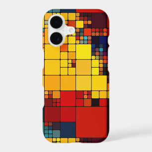 Art abstract vibrant rainbow geometric pattern