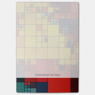 Art abstract vibrant rainbow geometric pattern post-it notes
