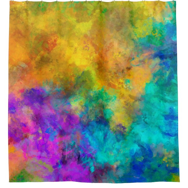 art abstract vibrant rainbow painted background wi (Front)