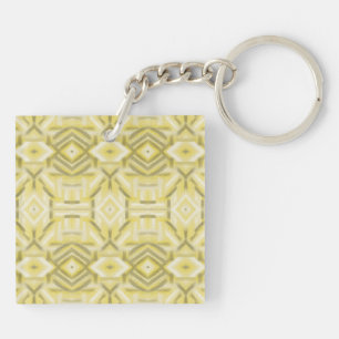 Art Abstrait au Jaune Staccato au Pastel Doux