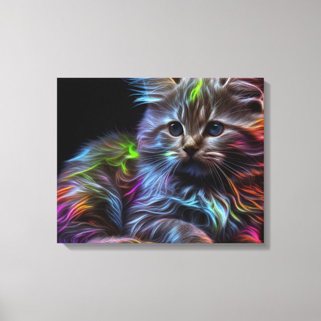 Art Abstrait avec toile de chat (Recto)