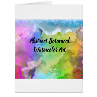 Art abstrait botanique aquarelle
