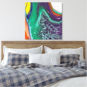 Art Abstrait Canvas coloré unique Impression
