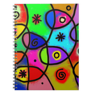 Art abstrait coloré et d'amusement sur le carnet