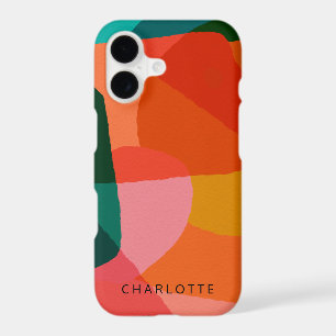 Art Abstrait contemporain vert et orange