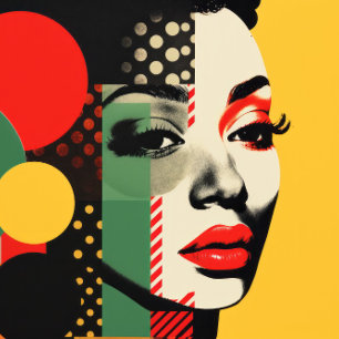 Art abstrait de femme noire 