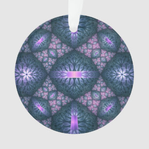 Art abstrait de fractale 3D bleu violet rose