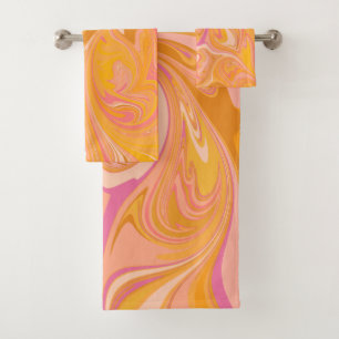 Art Abstrait de marbre en marbre jaune