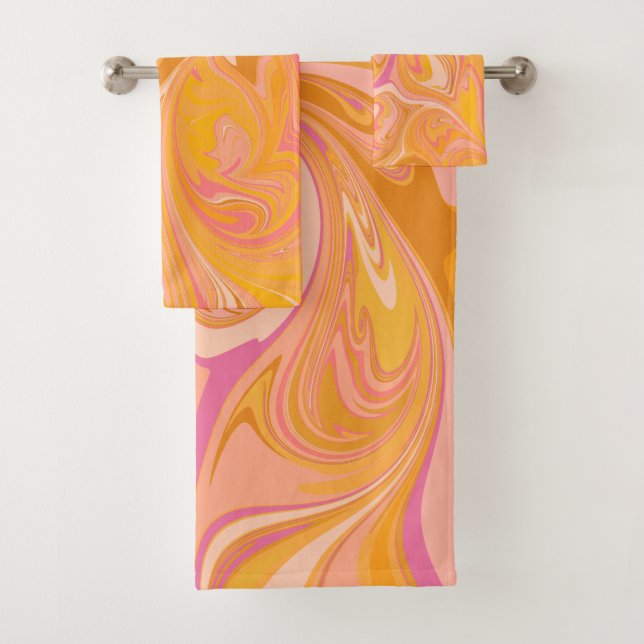 Art Abstrait de marbre en marbre jaune (En situation)