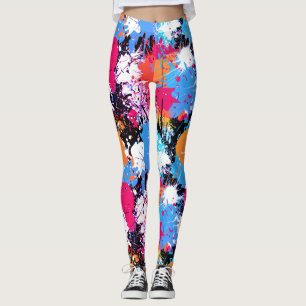 Art Abstrait - Leggings colorés - Paint Splash