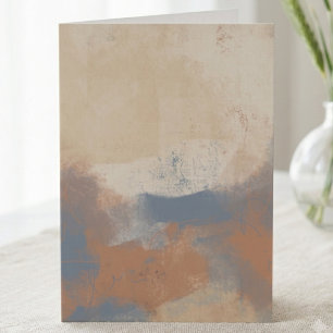 Art Abstrait Minimaliste Bleu Terreux et Ocre