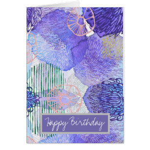 Art abstrait moderne bleu et violet