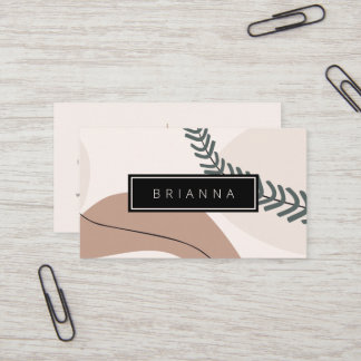 Art Abstrait moderne Carte de visite de tons Terre