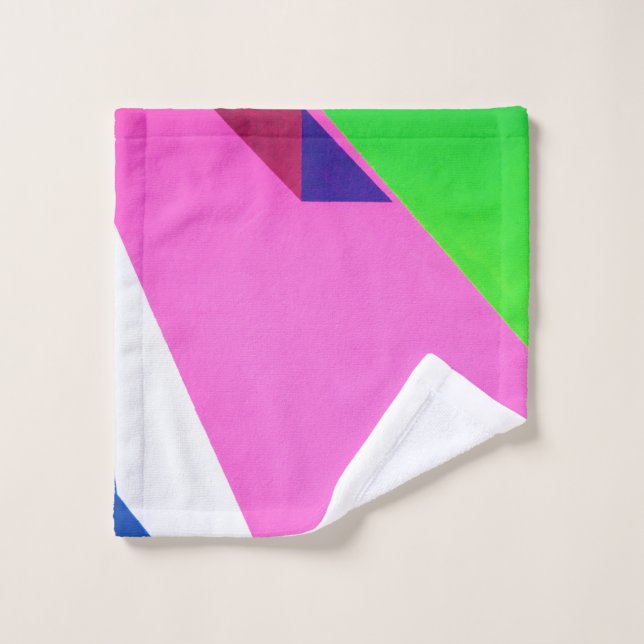 Art abstrait rose et multicolore (Gant de toilette)