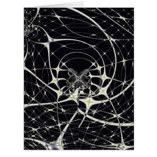 Art Abstrait Toile d'Araignée Dorée