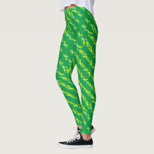 Art Abstrait Turquoise Pastel Colors Leggings