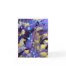 Art abstrait violet et or pour les fêtes