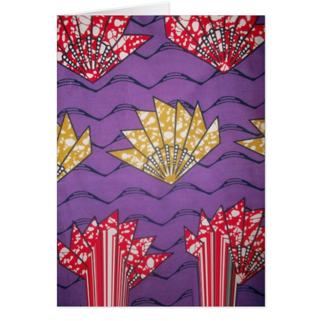 Art africain Abstrait : Vagues de passion violette (Devant)