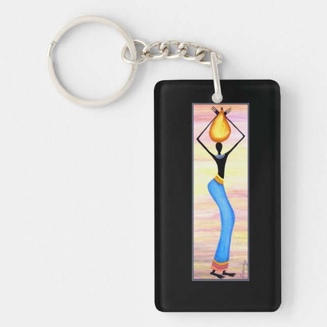 Art Africain, Élégante Femme, Vendeur D'Huile De C (Devant)