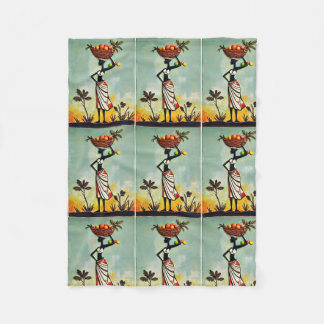 Art Africain - Femme sur les couvertures à jetons,