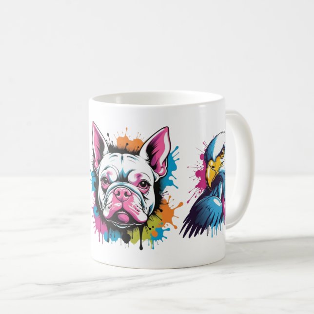 Art and color flavor coffee mug (Front Right)