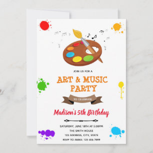 Art and music party Invitation