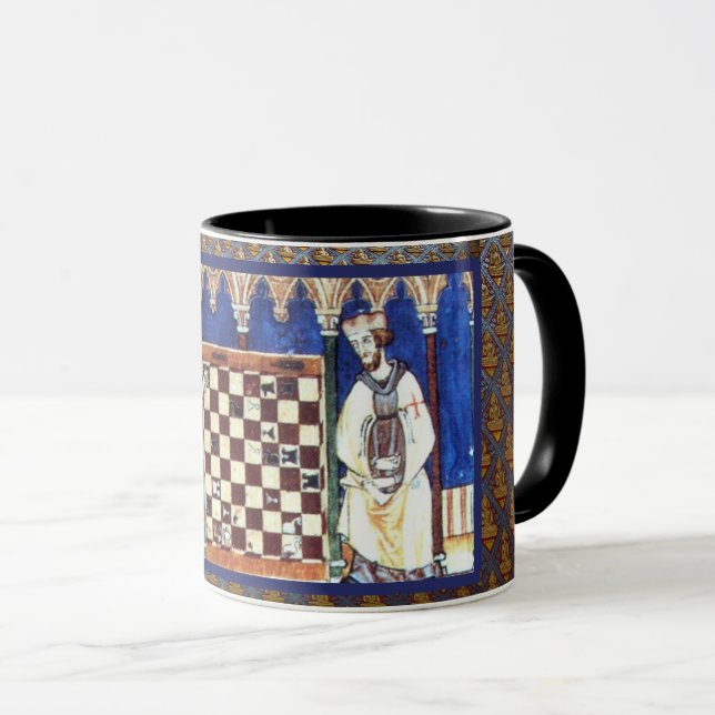 Art antique de la Mug de café d'échecs (Devant droit)