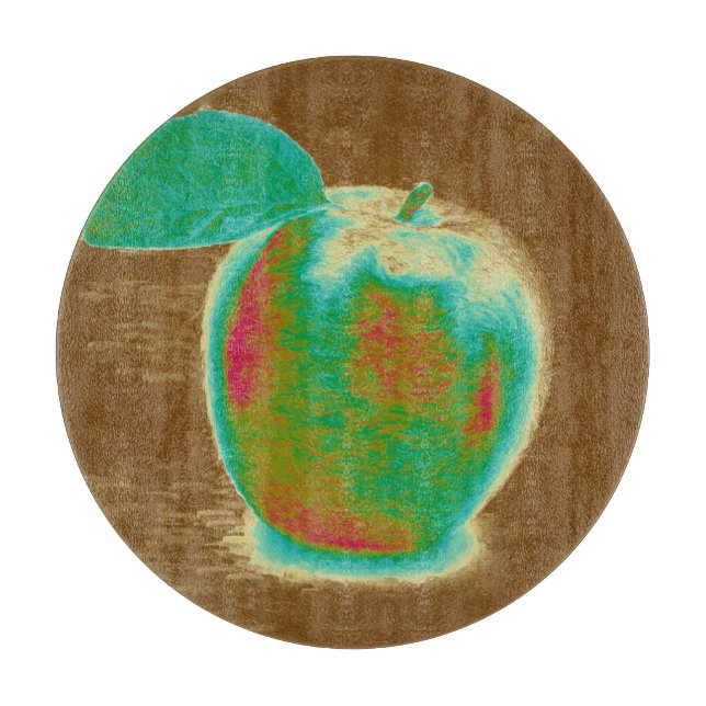 Art Apple Cutting Board (Front)