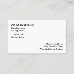 Art  Appraisal Business Cards