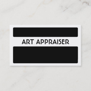 Art Appraiser simple noir blanc cartes de visite