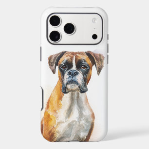 Art aquarelle de chien Boxer